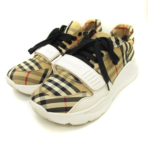 バーバリー BURBERRY Regis LOW TOP ノバチェック ロゴ ローカット 