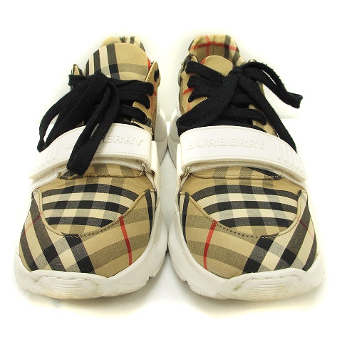 バーバリー BURBERRY Regis LOW TOP ノバチェック ロゴ ローカット 