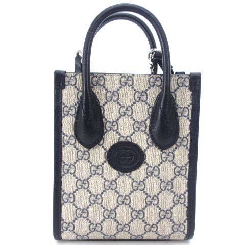グッチ GUCCI 671623 インターロッキングG付き ミニトートバッグGG 