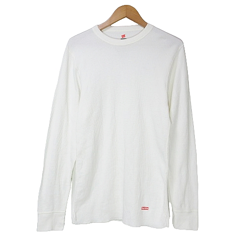 シュプリーム SUPREME ×Hanes ヘインズ BEEFY Tシャツ 長袖 ワッフル 