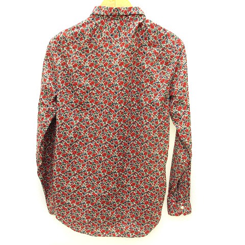 ポールスミス PAUL SMITH シャツ 長袖 総柄 花柄 赤 レッド 紺