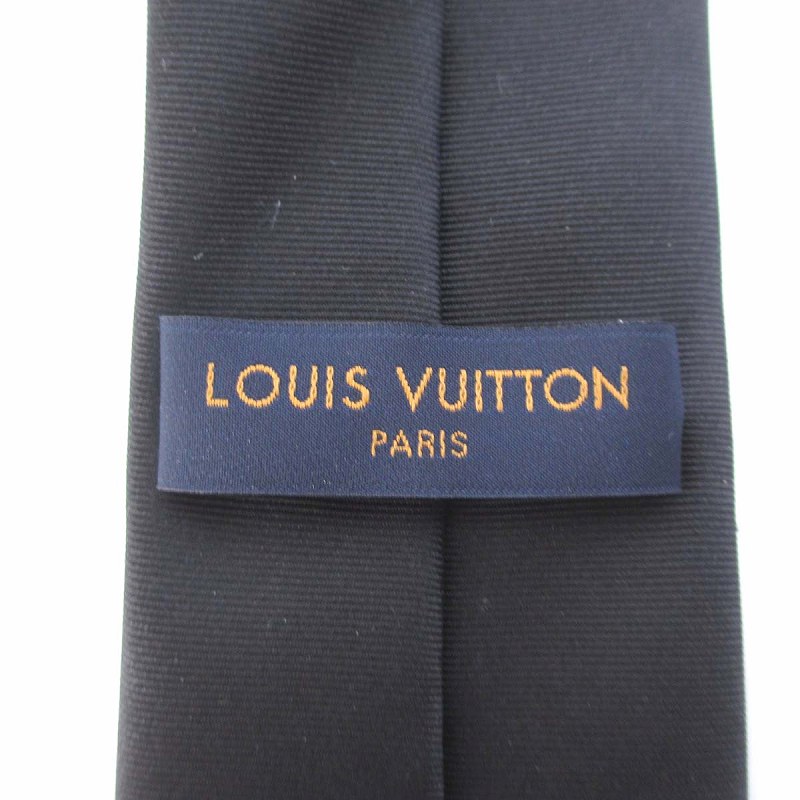 未使用品 ルイヴィトン ネクタイ LVスマッシュ ロゴ ブラック LOUIS VUITTON - ルイヴィトン M79407 ネクタイ LV スマッシュ