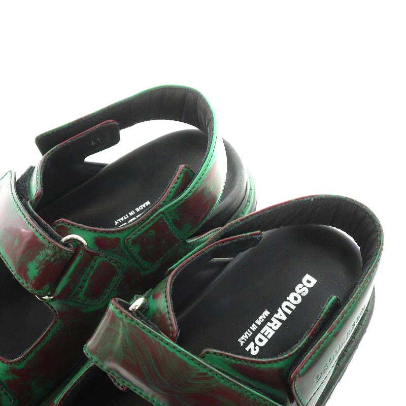 ディースクエアード Dsquared2 厚底サンダルグリーン