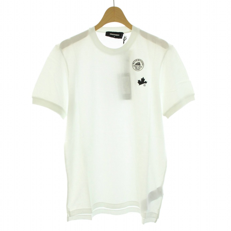【未使用・タグ付】ディースクエアード 2 Tシャツ S ホワイト 半袖 Tシャツ 未使用品 ディースクエアード DSQUARED2 タグ付き Tシャツ カットソー