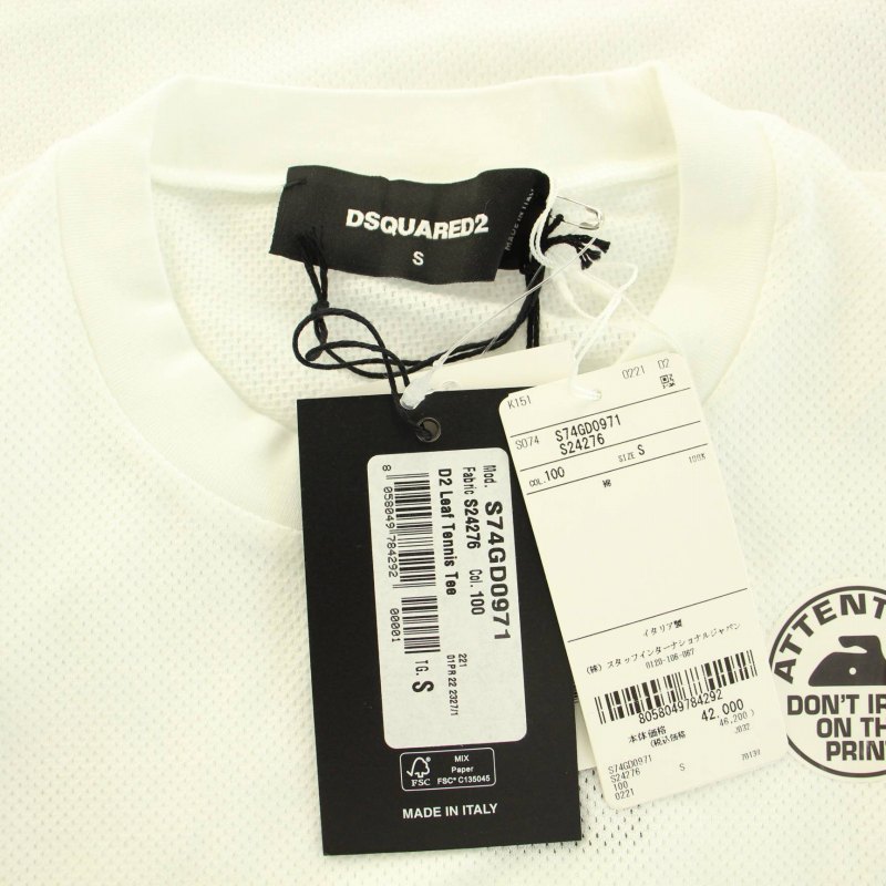 未使用品 ディースクエアード DSQUARED2 タグ付き Tシャツ カットソー