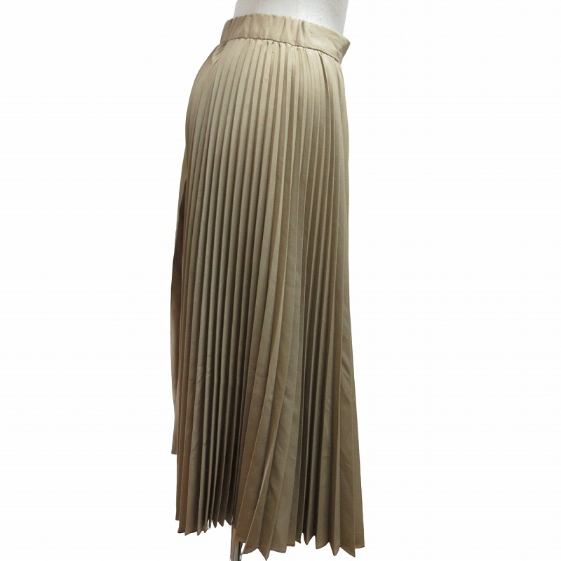 クラネ CLANE ミックスプリーツアシンメトリースカート ロング丈 10109  