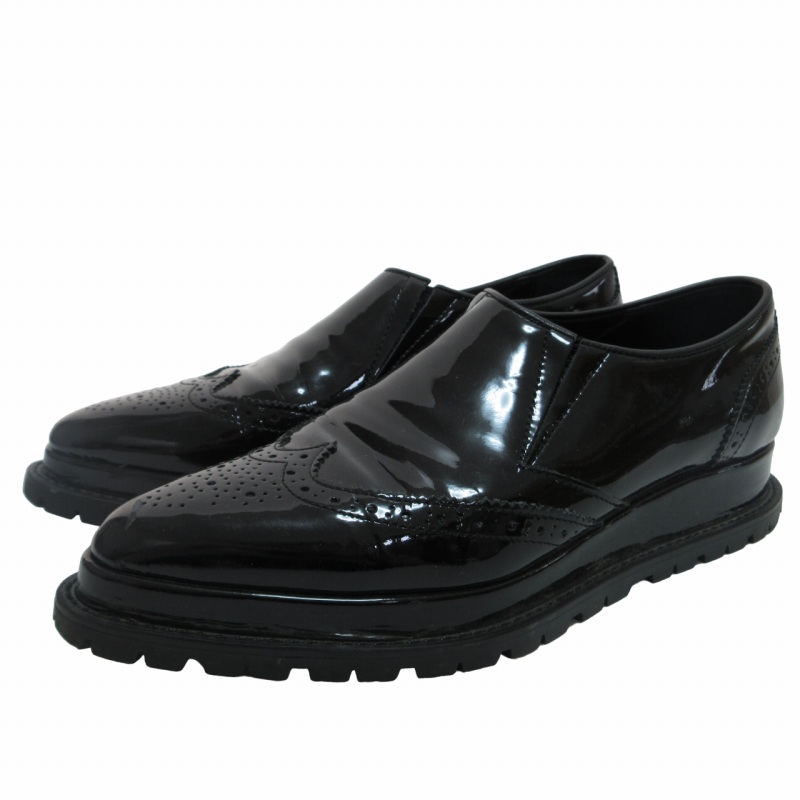 サカイ sacai ローファー スリッポン エナメル ビジネス ウイング 