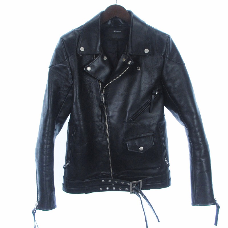 10万 ジョンブル 馬革 ライダースジャケット ホースハイド レザー