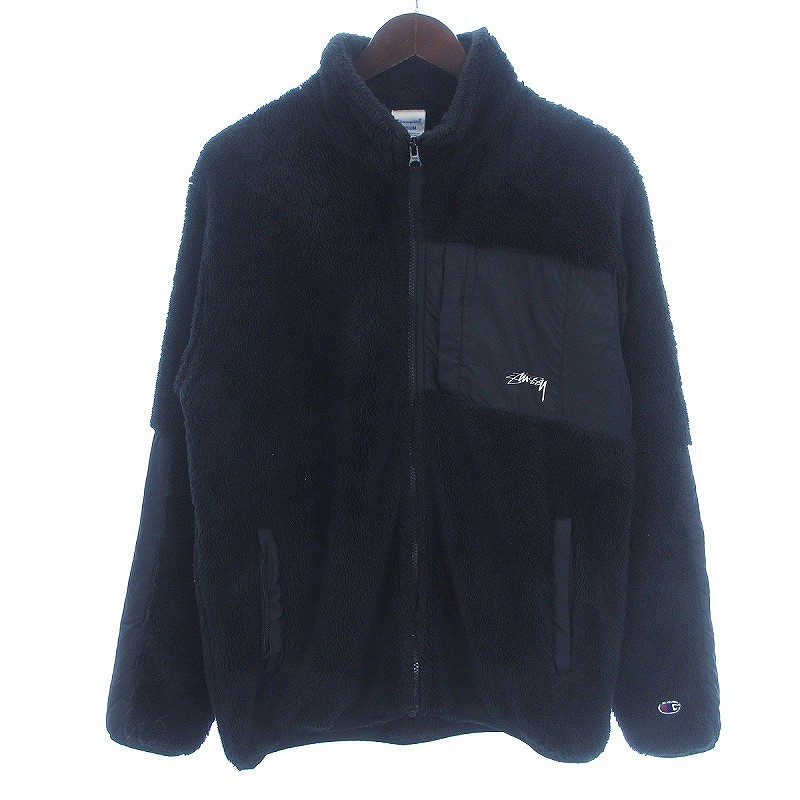 ステューシー STUSSY ×Champion チャンピオン Sherpa Fleece Jacket C8 