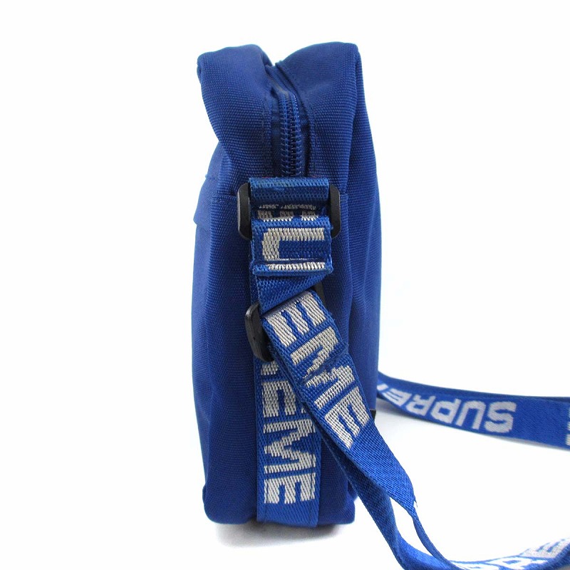 美品SUPREME 18SS shoulder bag ショルダーバッグ 青 美品】Supreme 18SS Shoulder Bag 