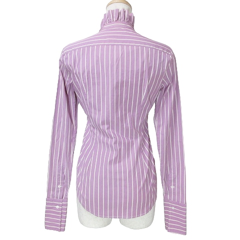 ラルフローレン RALPH LAUREN 長袖 シャツ ブラウス フリル ストライプ