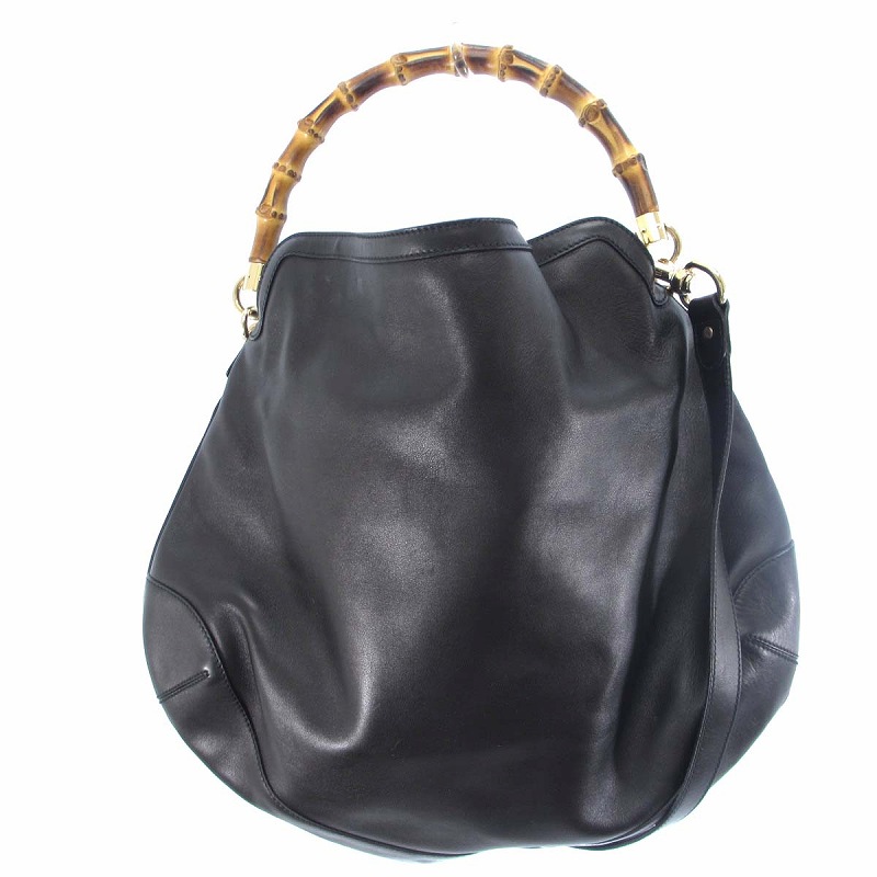 グッチ GUCCI バンブー 2WAY ハンドバッグ ショルダー 169976 ラウンド
