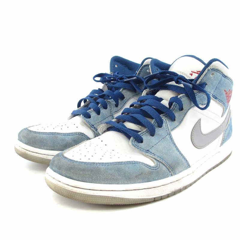ナイキ NIKE Air Jordan 1 Mid SE White Hyper Royal Red エア 