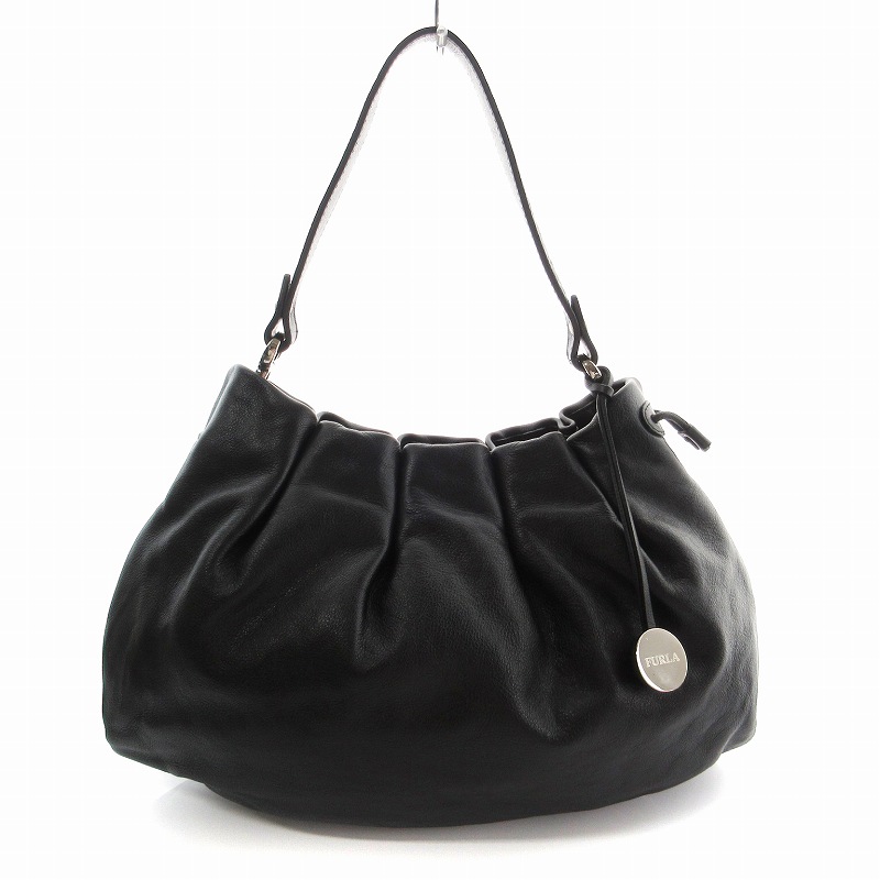 フルラ FURLA ハンドバッグ ワンショルダー 巾着 レザー ロゴ