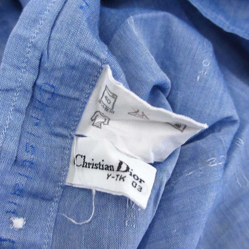 クリスチャンディオール Christian Dior MONSIEUR シャツ 長袖 ロゴ 総