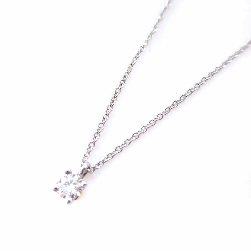 ティファニー TIFFANY & CO. ソリティア ネックレス Pt950 1Pダイヤ 