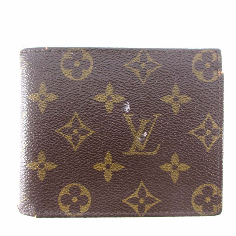 ルイヴィトンモノグラム折財布財布ウォレットブラウン