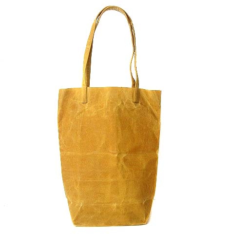 瀧川かずみ トートバッグ 舟形 蝋引き 黄色系 イエロー系 レディース  