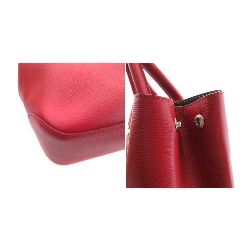 ロンシャン LONGCHAMP ロゾ ハンドバッグ レザー 赤 レッド /UM