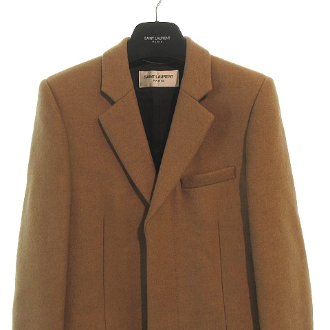 サンローラン パリ SAINT LAURENT PARIS 19年製 チェスターコート 比翼 