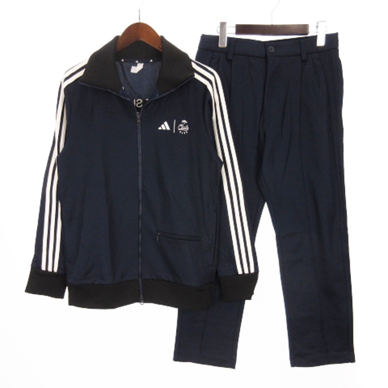 adidas - 92 新品 adidas Golf×CLUBHAUS ワイドテーパードパンツ 紺 92 新品 adidas Golf×CLUBHAUS ワイドテーパードパンツ 紺
