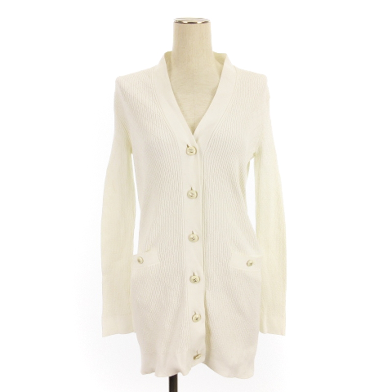 シャネル CHANEL AW005 ニット カーディガン 長袖 ココマークボタン V  
