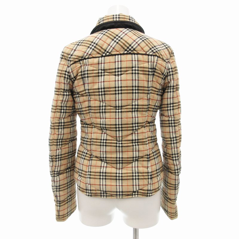 バーバリーブルーレーベル ノバチェック リバーシブル 中綿ジャケット