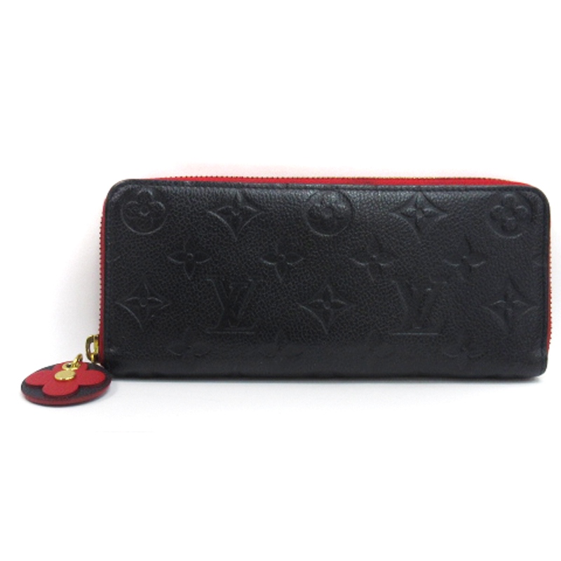 LOUIS VUITTON ルイヴィトン クレマンス 長財布 アンプラント 赤