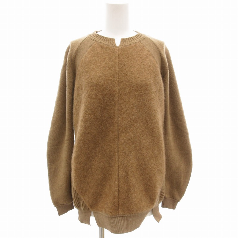 ステラマッカートニー STELLA McCARTNEY ニット セーター 長袖 プルオーバー 切替 ウール 36 茶 ブラウン /GV レディース ステラマッカートニー STELLA McCARTNEY ニット セーター 長袖