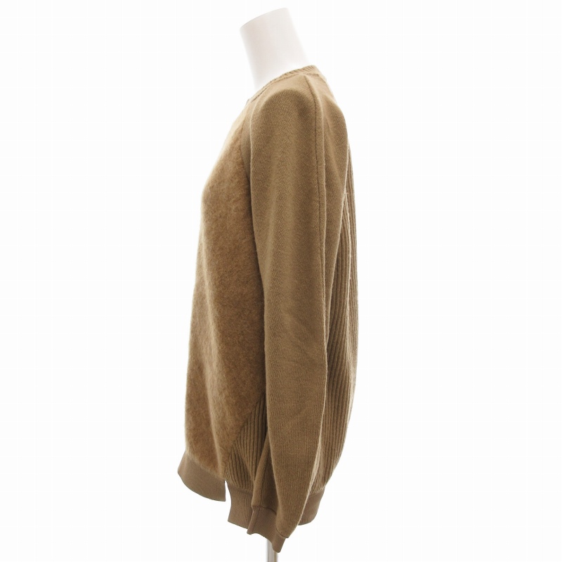 ステラマッカートニー STELLA McCARTNEY ニット セーター 長袖 プルオーバー 切替 ウール 36 茶 ブラウン /GV レディース ステラマッカートニー STELLA McCARTNEY ニット セーター 長袖