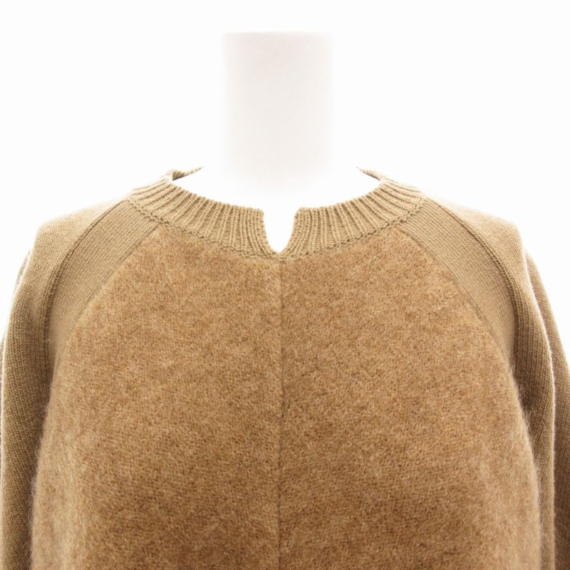 ステラマッカートニー STELLA McCARTNEY ニット セーター 長袖 プルオーバー 切替 ウール 36 茶 ブラウン /GV レディース ステラマッカートニー STELLA McCARTNEY ニット セーター 長袖
