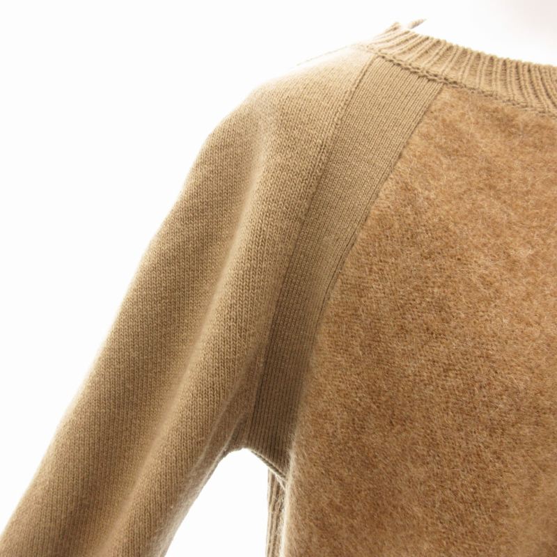 ステラマッカートニー STELLA McCARTNEY ニット セーター 長袖 プルオーバー 切替 ウール 36 茶 ブラウン /GV レディース ステラマッカートニー STELLA McCARTNEY ニット セーター 長袖