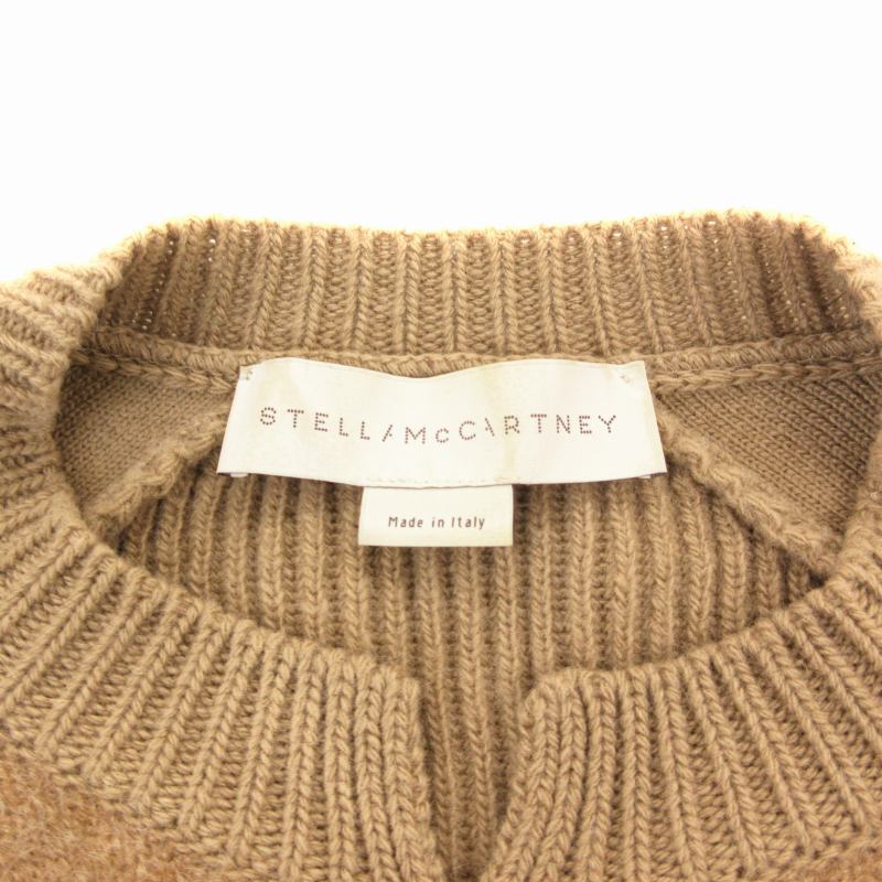 ステラマッカートニー STELLA McCARTNEY ニット セーター 長袖 プルオーバー 切替 ウール 36 茶 ブラウン /GV レディース ステラマッカートニー STELLA McCARTNEY ニット セーター 長袖