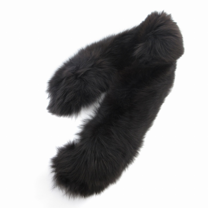 ムーンバッド Moon bat Fur マフラー ティペット リアルファー 茶 