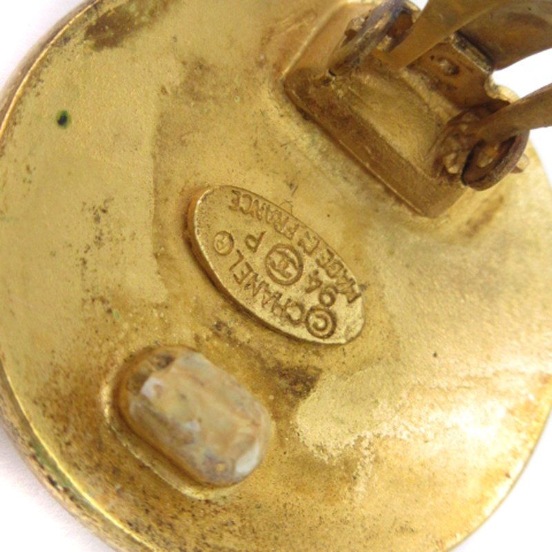 CHANELイヤリング　ヴィンテージ CHANEL イヤリング ヴィンテージ GP ラインストーン ココマーク