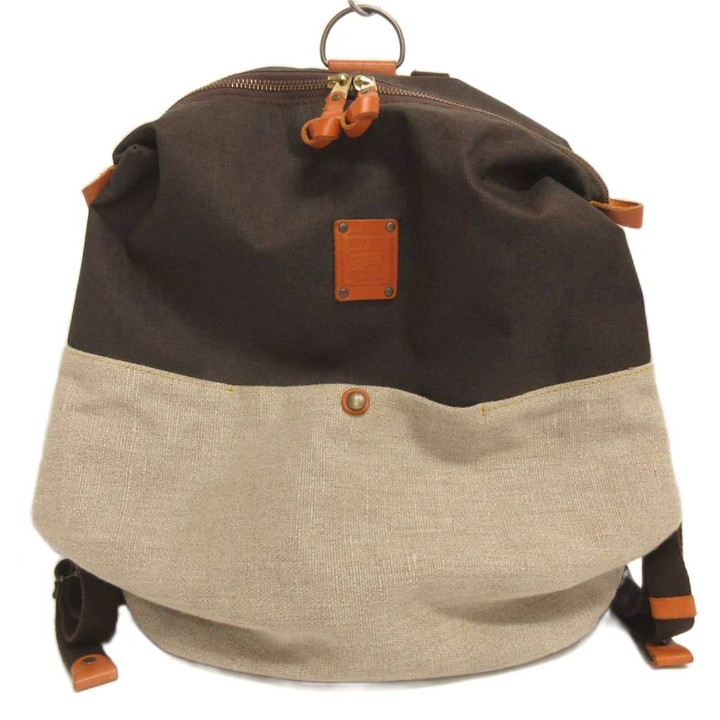 EAVUS リュック ナイロン×イタリアレザーリュックナイロン