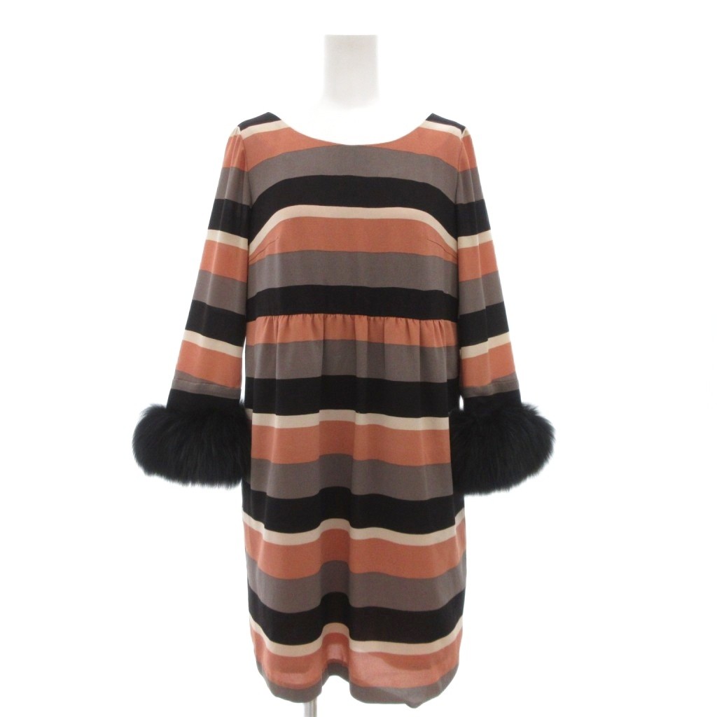 グレースコンチネンタル ファー付き ワンピース GRACE