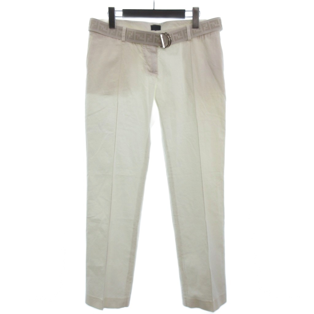 未使用品 フェンディ FENDI ピンタック ストレート パンツ ストレッチ  
