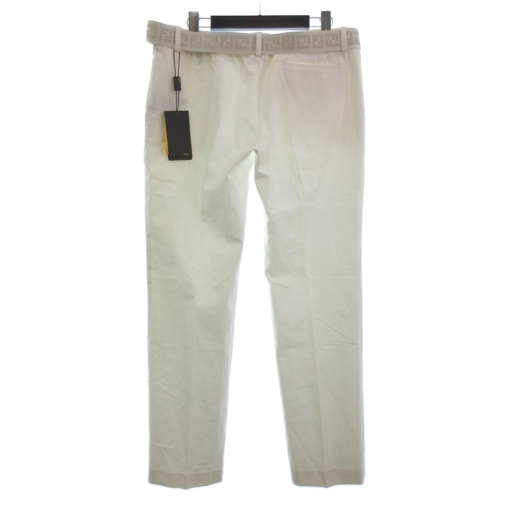 未使用品 フェンディ FENDI ピンタック ストレート パンツ ストレッチ  