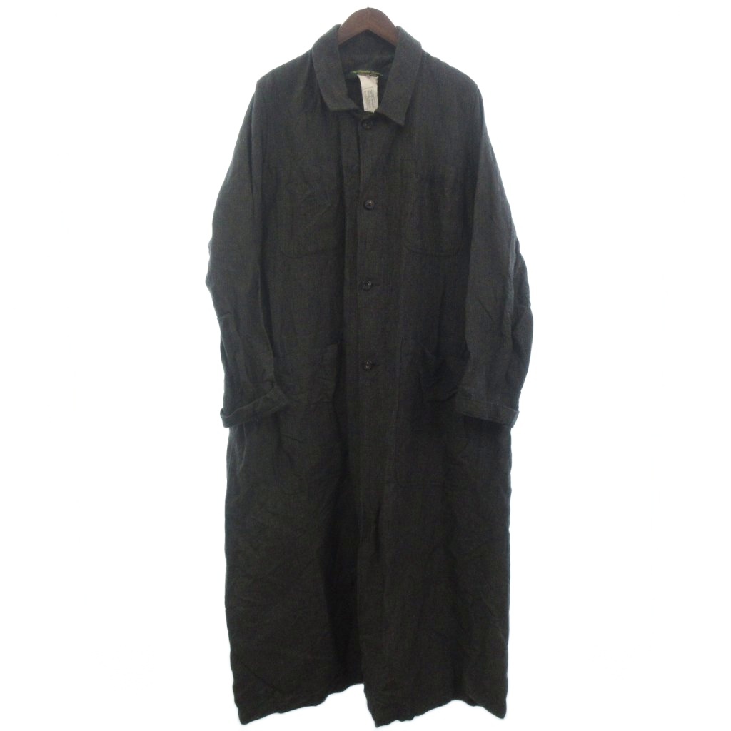 ポールハーデン Paul Harnden ウール リネン ステンカラー ロング