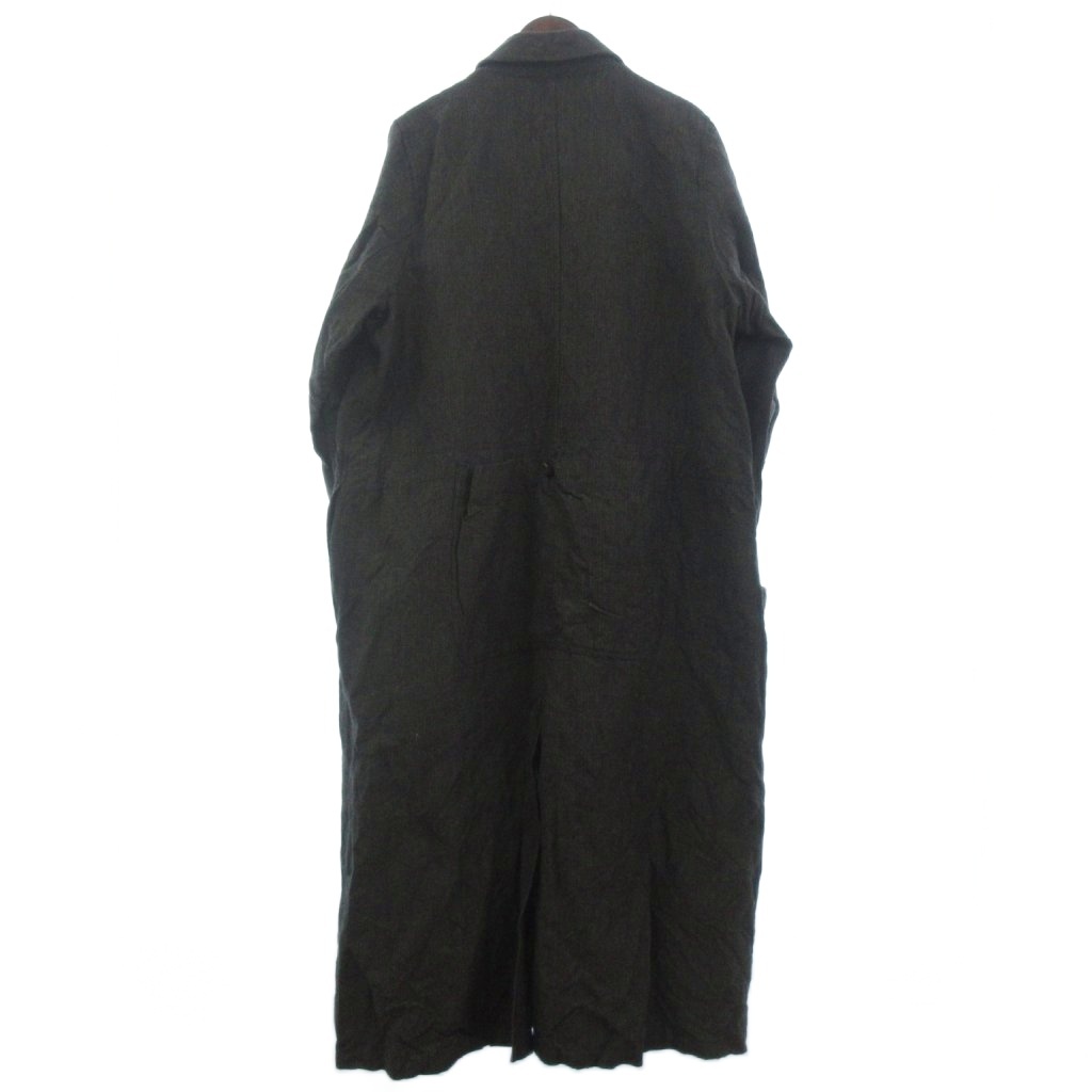 ポールハーデン Paul Harnden ウール リネン ステンカラー ロング