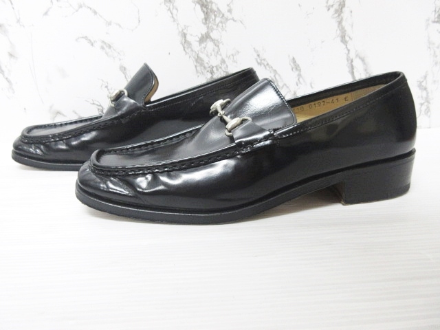 グッチ GUCCI ホースビットローファー ビジネスシューズ レザー 黒 
