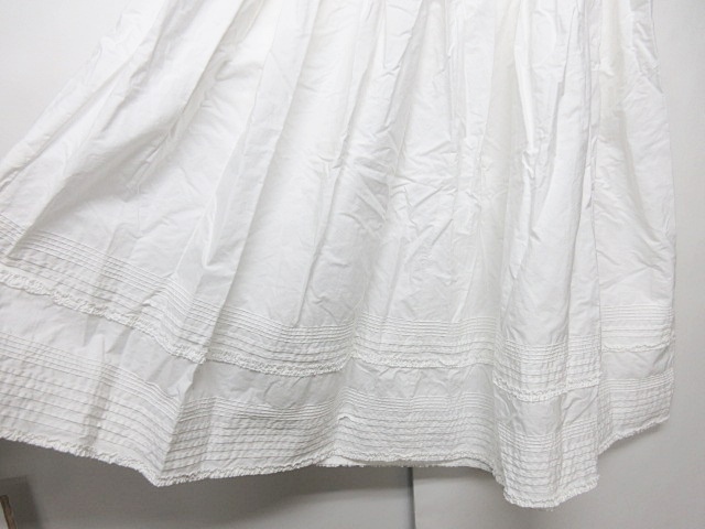 カネコイサオ KANEKO ISAO ロングスカート ピコフリル ピンタック