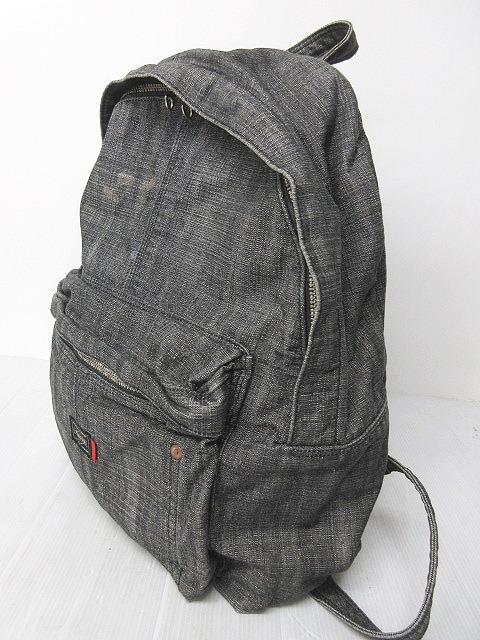 ポーター Porter リーバイス 別注 コラボ リュックサック バックパック デイパック バッグ デニム地 灰黒 グレー 0726 メンズ レディース 023 ベクトルパーク