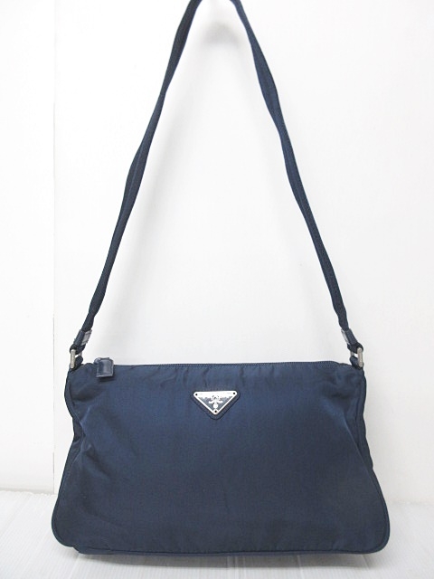 プラダ PRADA ショルダーバッグ ナイロン ネイビー 紺 1211 レディース