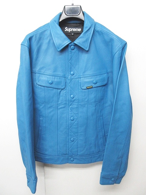 シュプリーム SUPREME 18FW leather trucker jacket トラッカー  