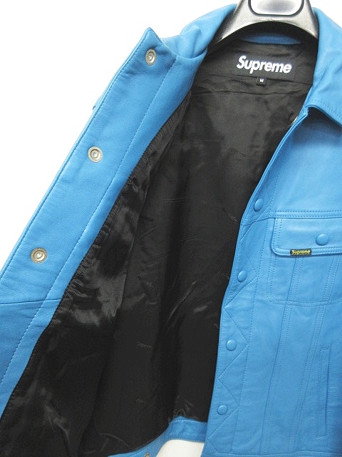 シュプリーム SUPREME 18FW leather trucker jacket トラッカー 
