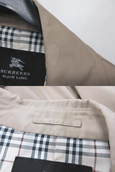 バーバリーブラックレーベル BURBERRY BLACK LABEL トレンチコート スプリングコート ノバチェック ベージュ L 1225 メンズ
