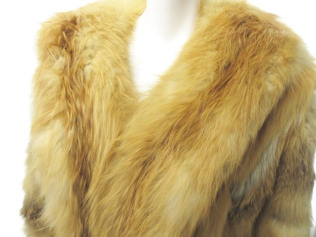 フェンディ FENDI 毛皮 ファー コート ジャケット フォックス ベージュ