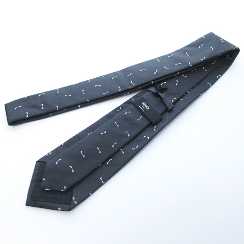FENDI 黒 モンスター ネクタイ Fendi Black Silk Monster Tie, $200 | SSENSE | Lookastic